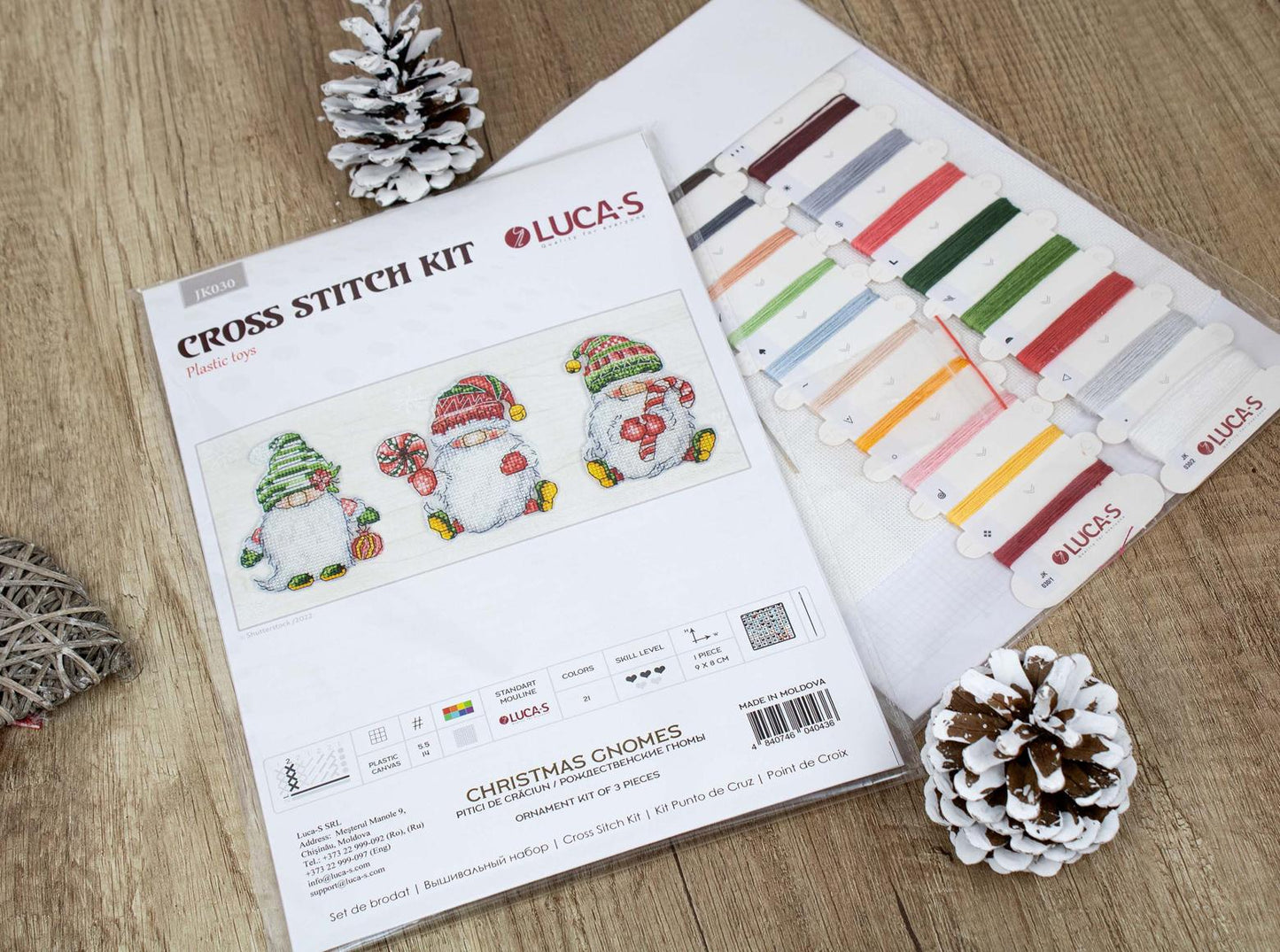 Jucarii Set de Brodat - Pitici de Crăciun, JK030