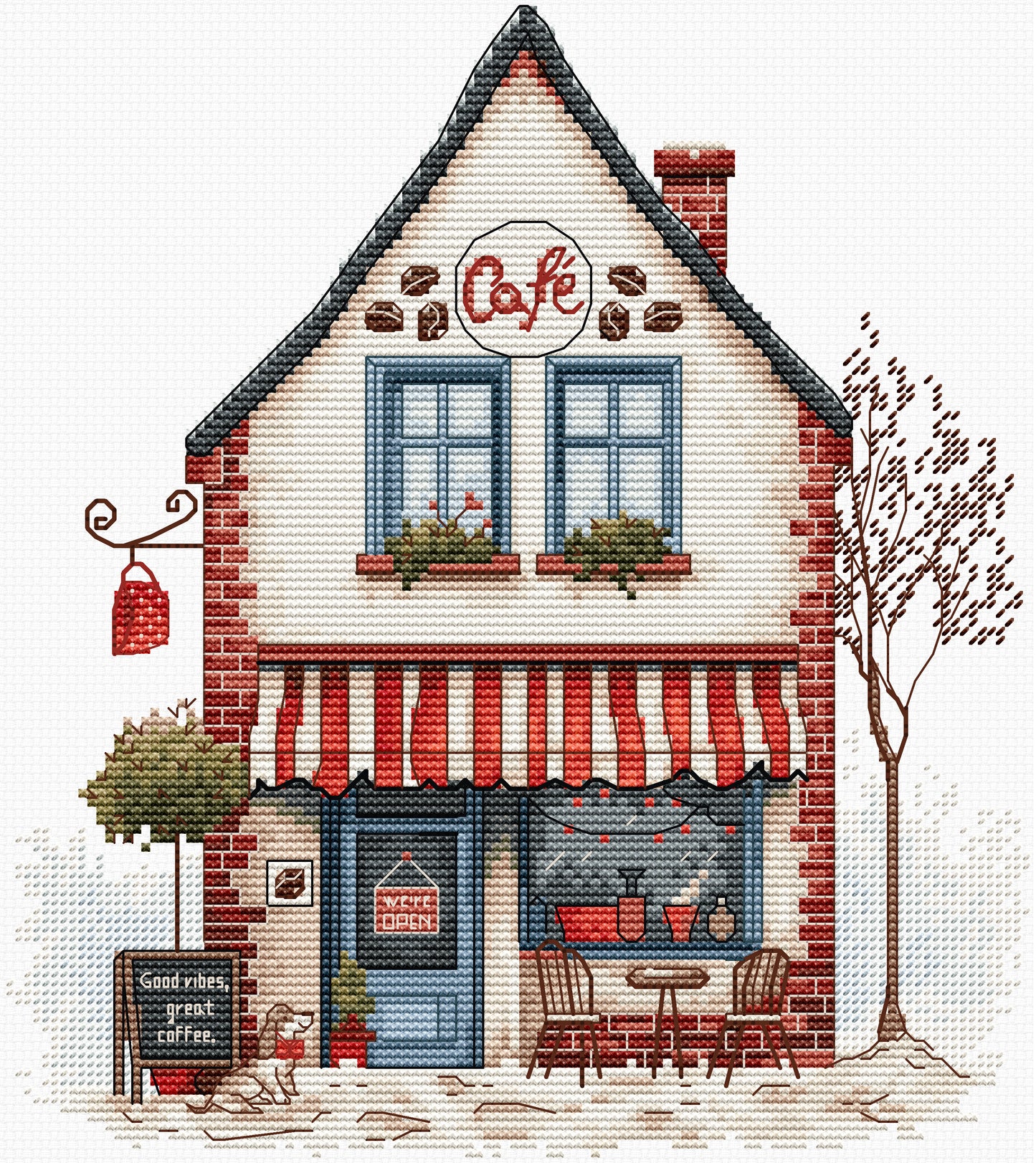 Set de brodat în cruciuliță Luca-S -Poftim la Cafea!, B1427