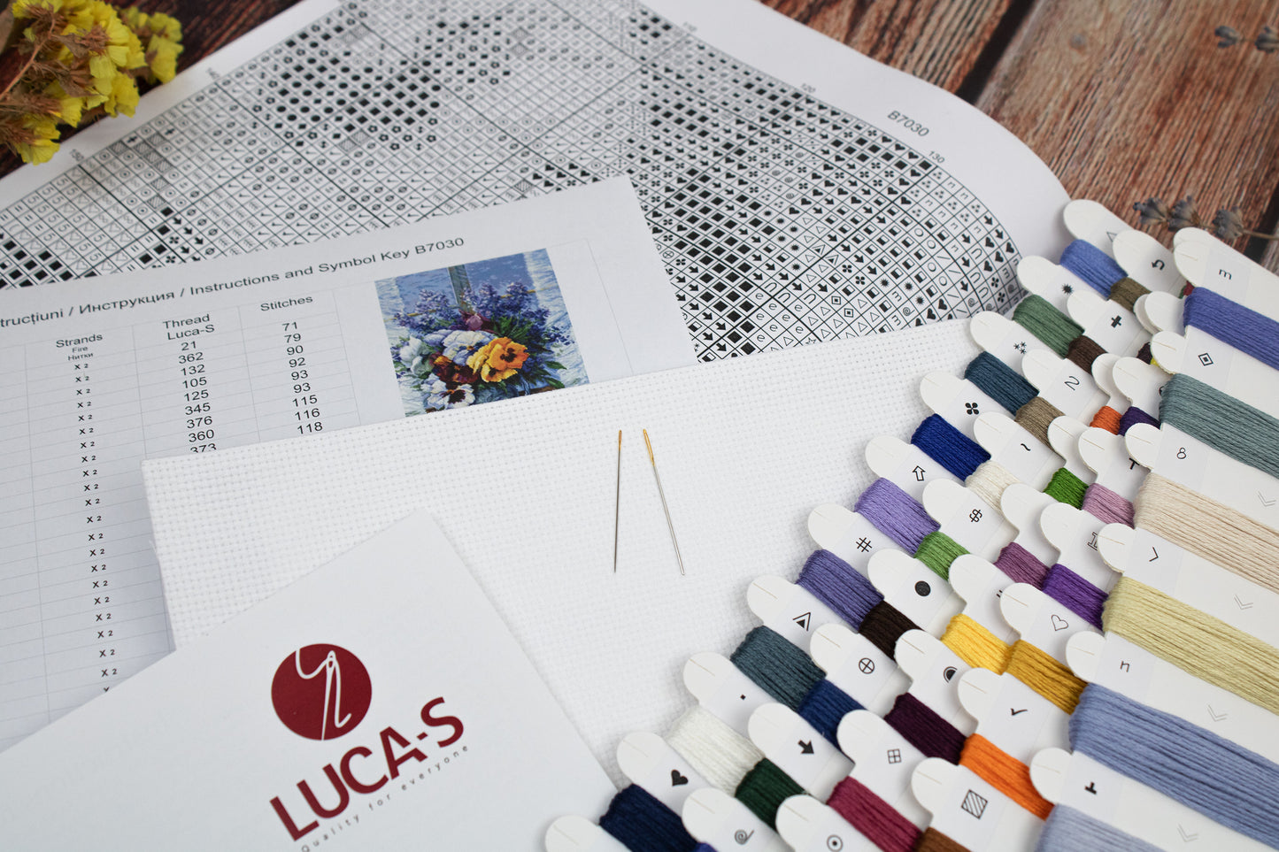 Набор для вышивки крестом Luca-S - Панселушский букет