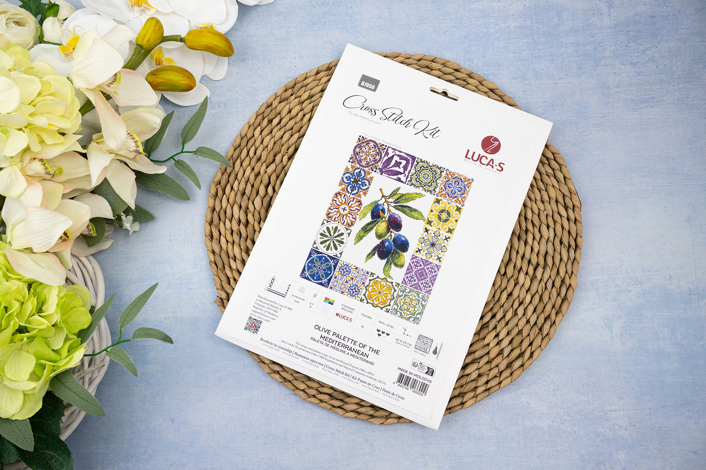 Set de brodat în cruciuliță Luca-S - Paleta de Măsline a Mediteranei, B7050
