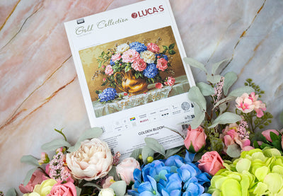 Set de brodat în cruciuliță Luca-S GOLD - Înflorire Aurie, B723