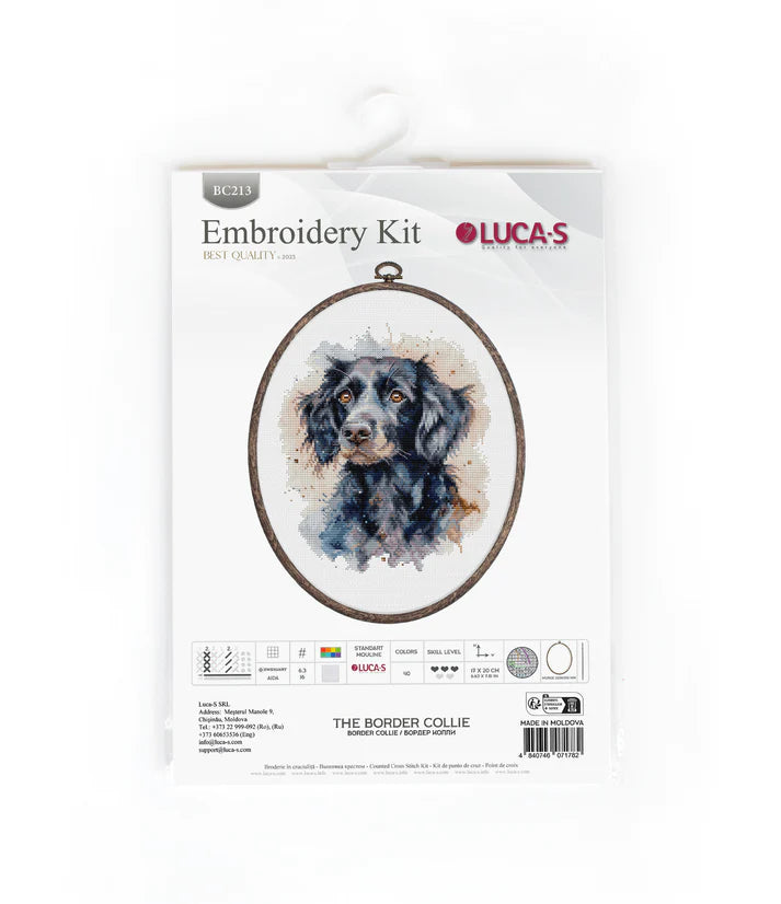 Set de brodat cu ramă inclusă Luca-S - BC213 Cățelușa Collie