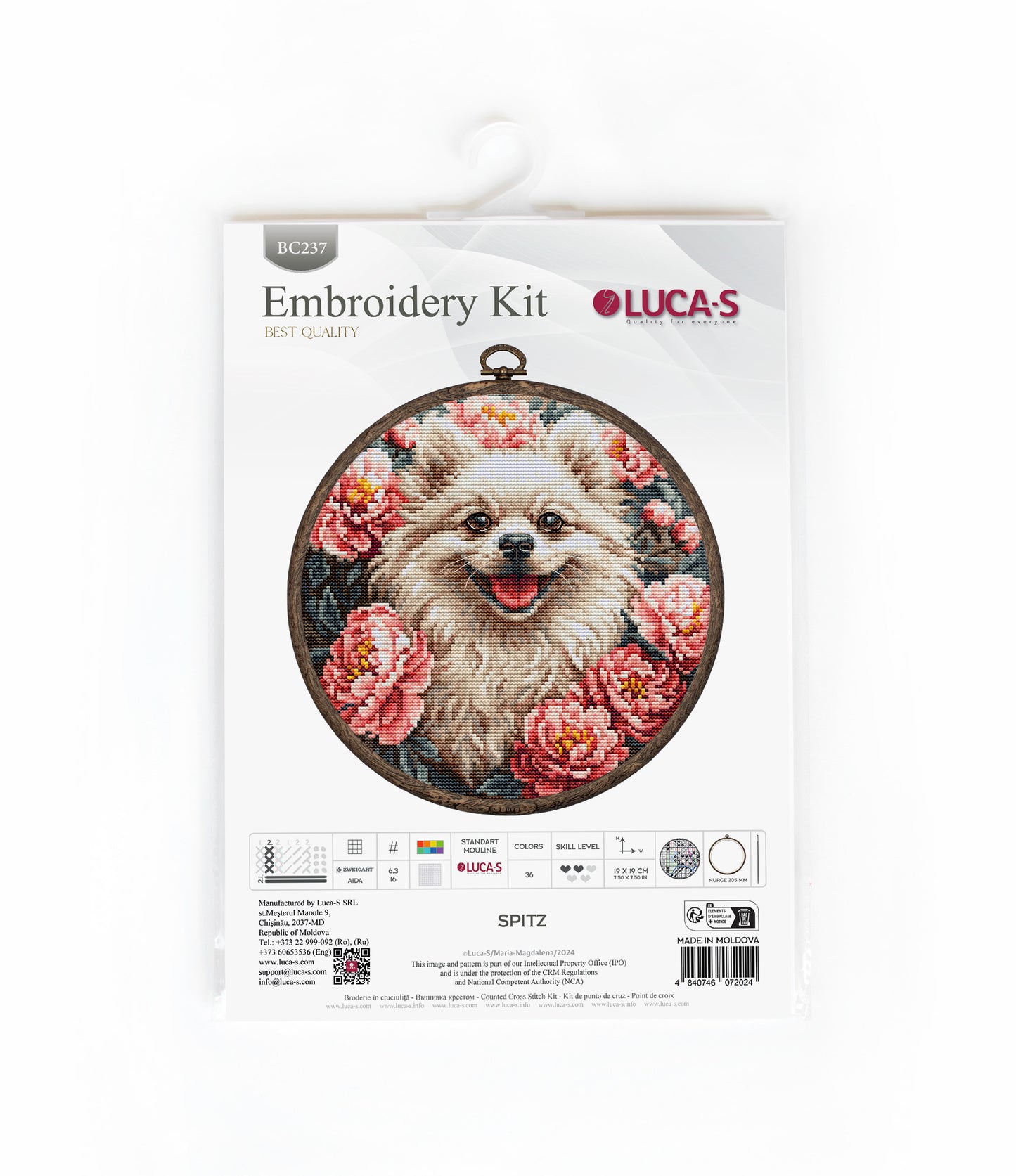 Set de brodat cu ramă inclusă Luca-S - Spitz, BC237