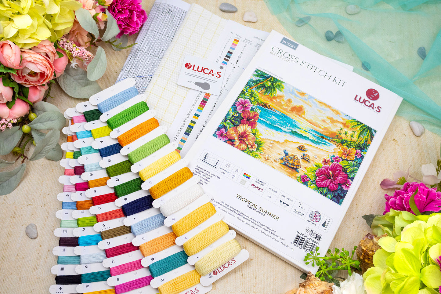 Set de brodat în cruciuliță Luca-S - Vară Tropicală, BU5089