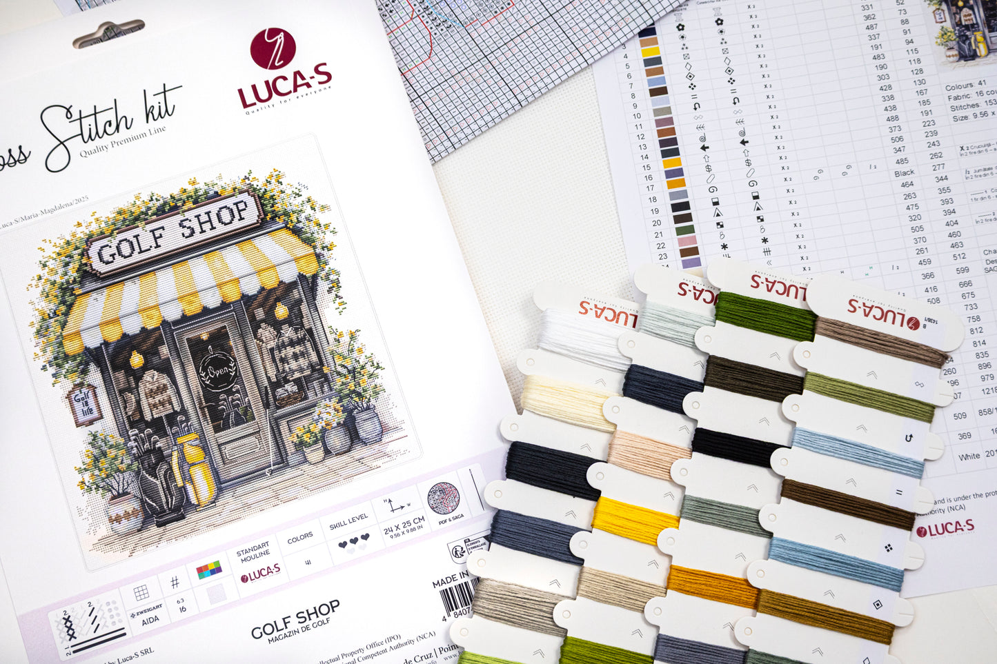 Set de brodat în cruciuliță Luca-S - Magazin de golf, B1438