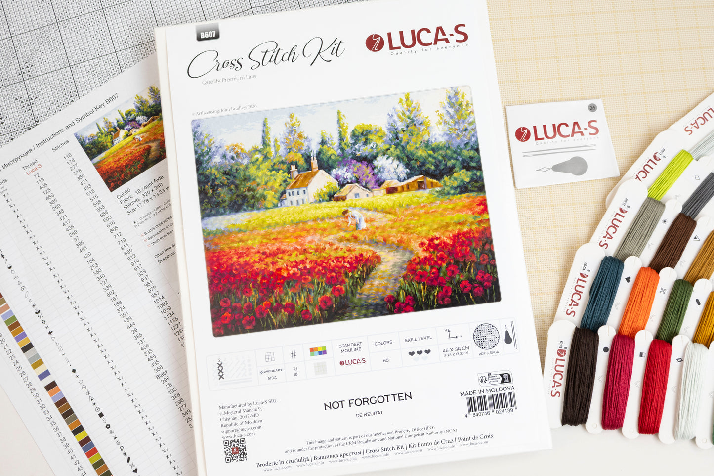 Набор для вышивания крестом Luca-S - B607 Незабываемое