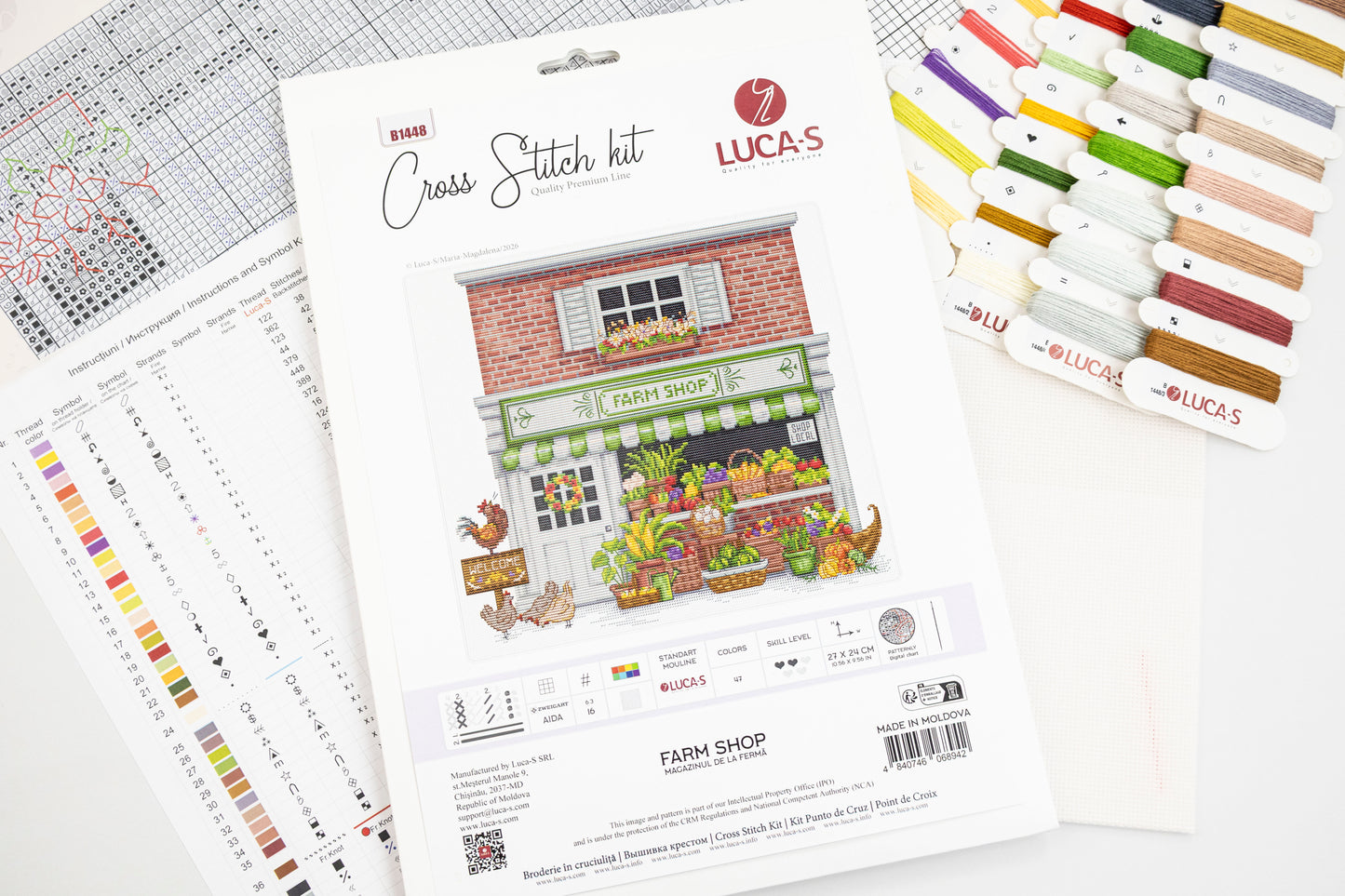 Set de brodat în cruciuliță Luca-S - Magazinul de la Fermă, B1448