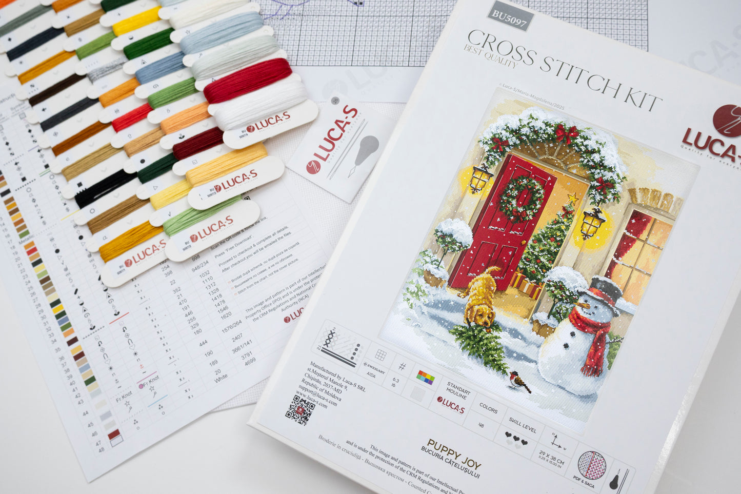 Set de brodat în cruciuliță Luca-S - Bucuria Cățelușului, BU5097