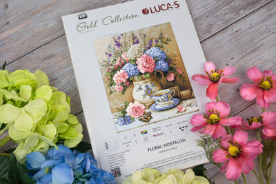 Set de brodat în cruciuliță Luca-S GOLD - Nostalgie Florală, B725