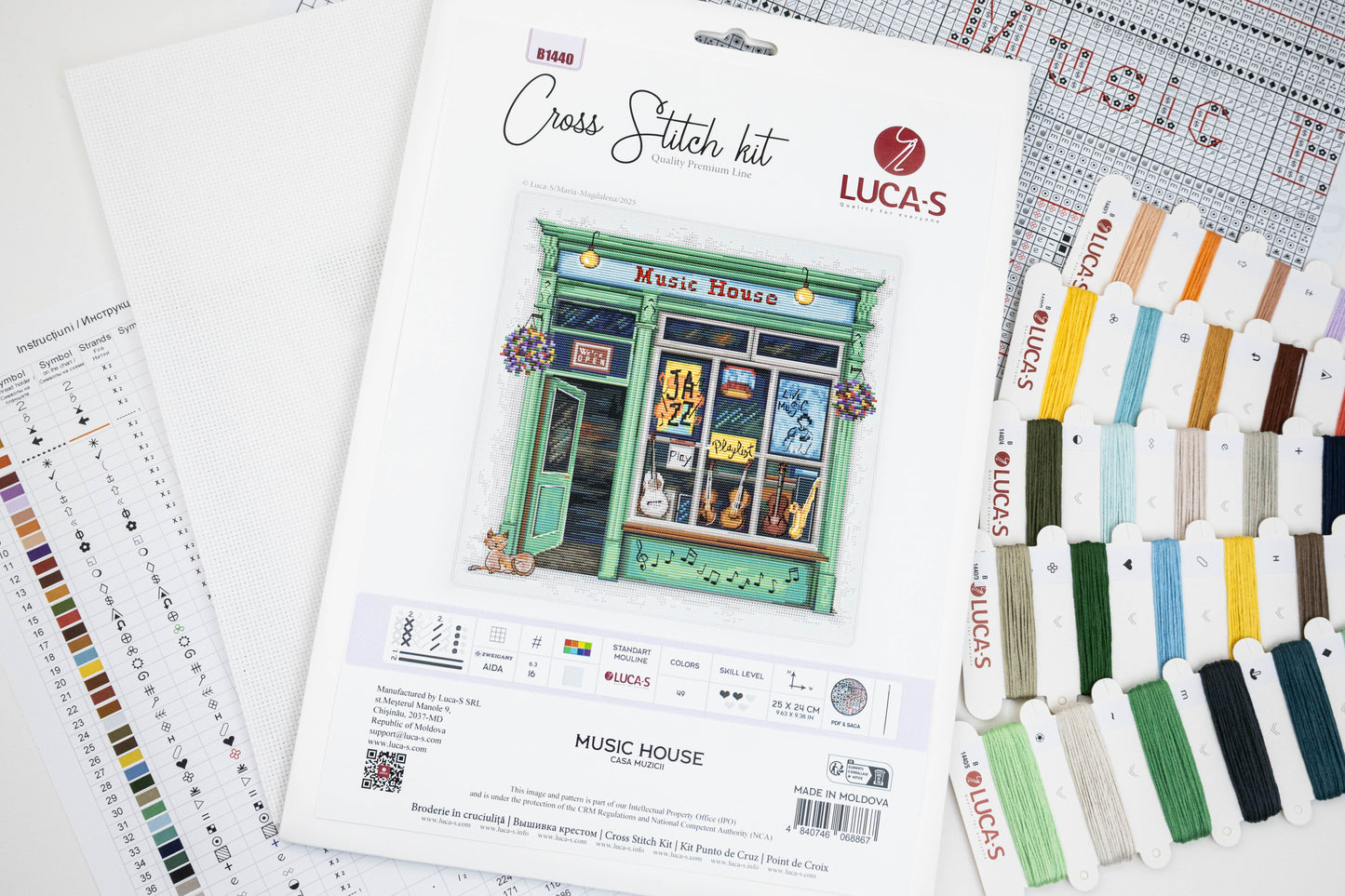 Set de brodat în cruciuliță Luca-S - Casa Muzicii, B1440
