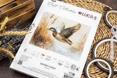 Set de brodat în cruciuliță Luca-S GOLD - Zbor Auriu, B730