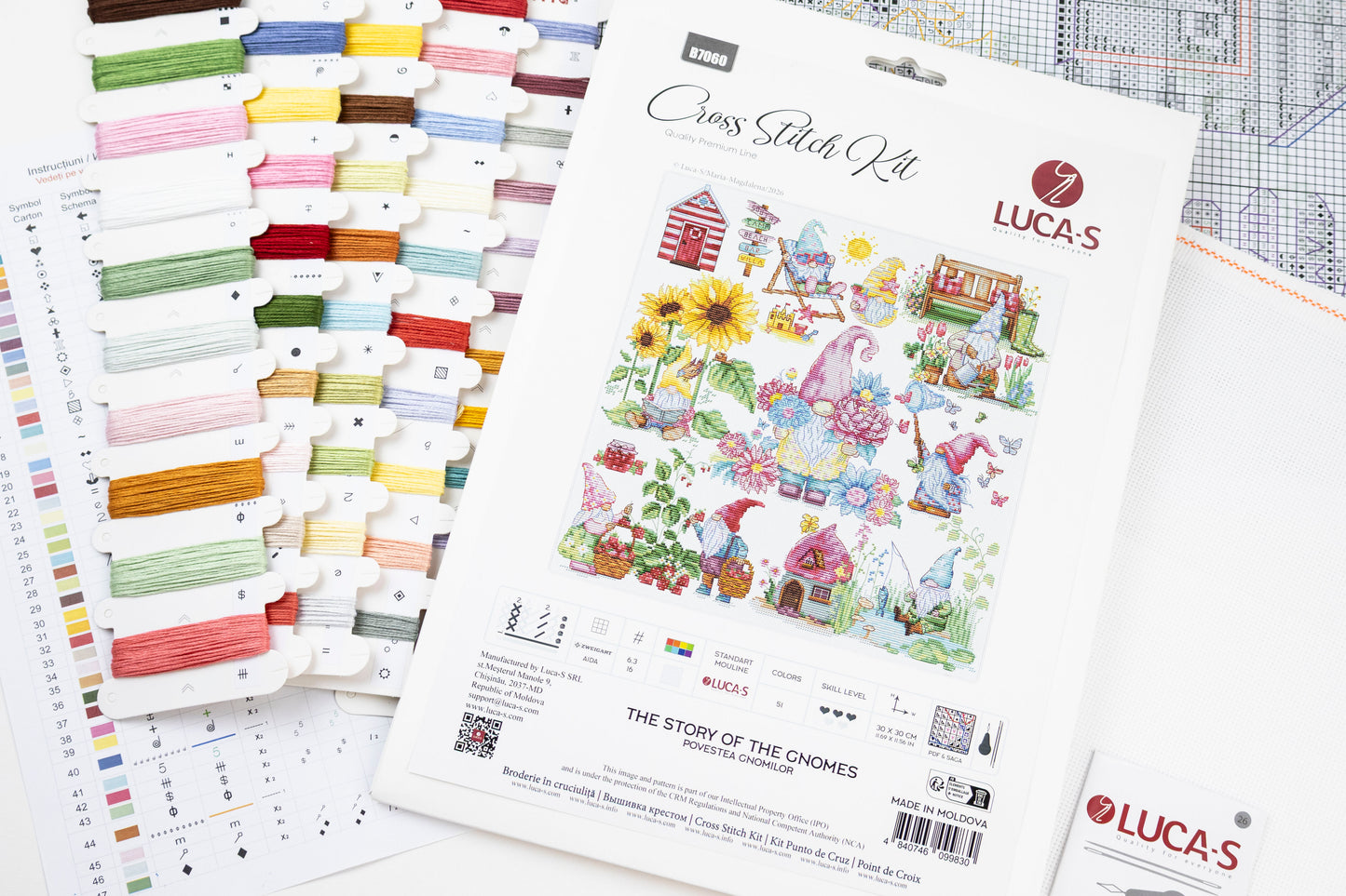 Set de brodat în cruciuliță Luca-S - Povestea Gnomilor, B7060