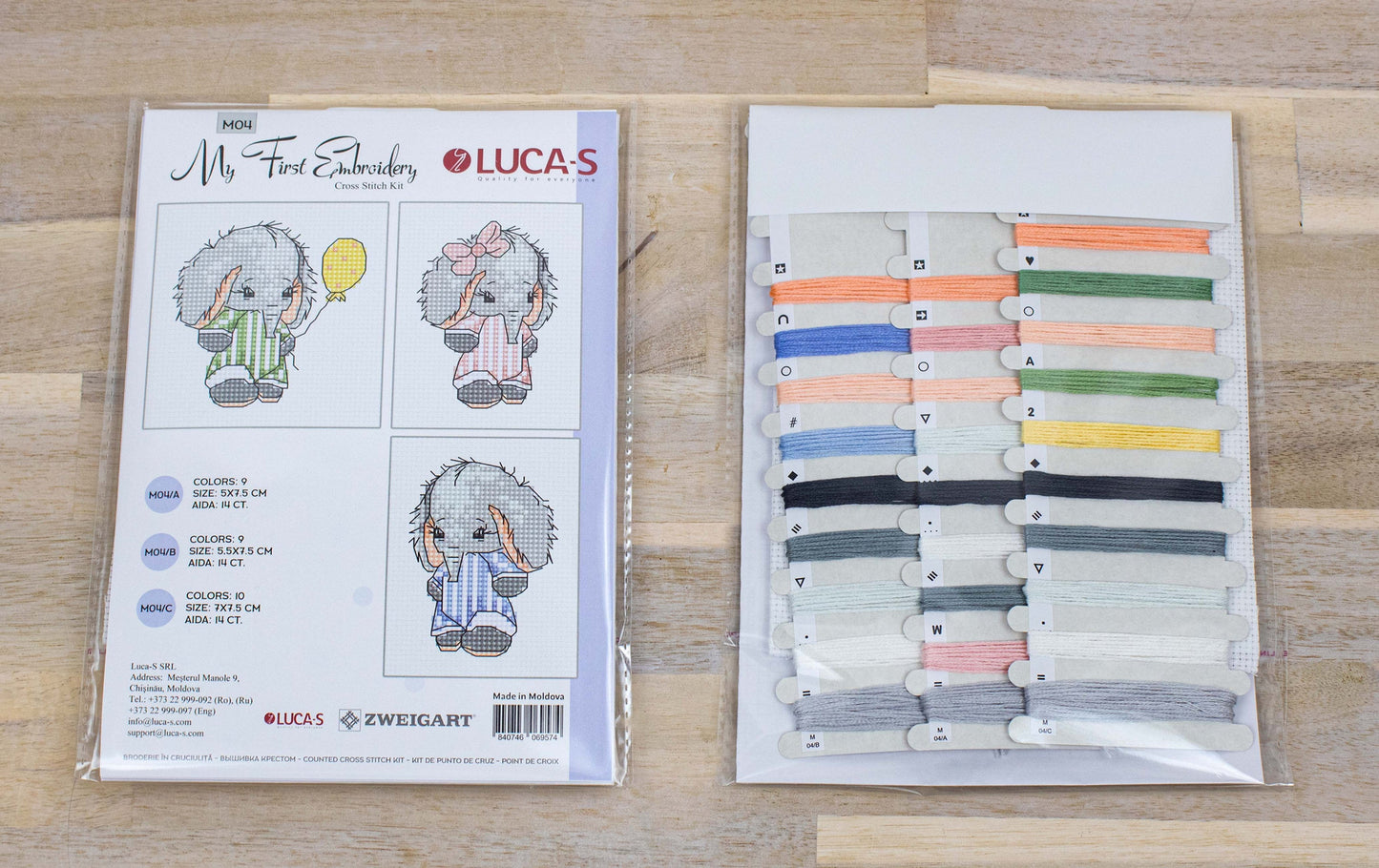 Set de brodat în cruciuliță Luca-S - Prima mea broderie