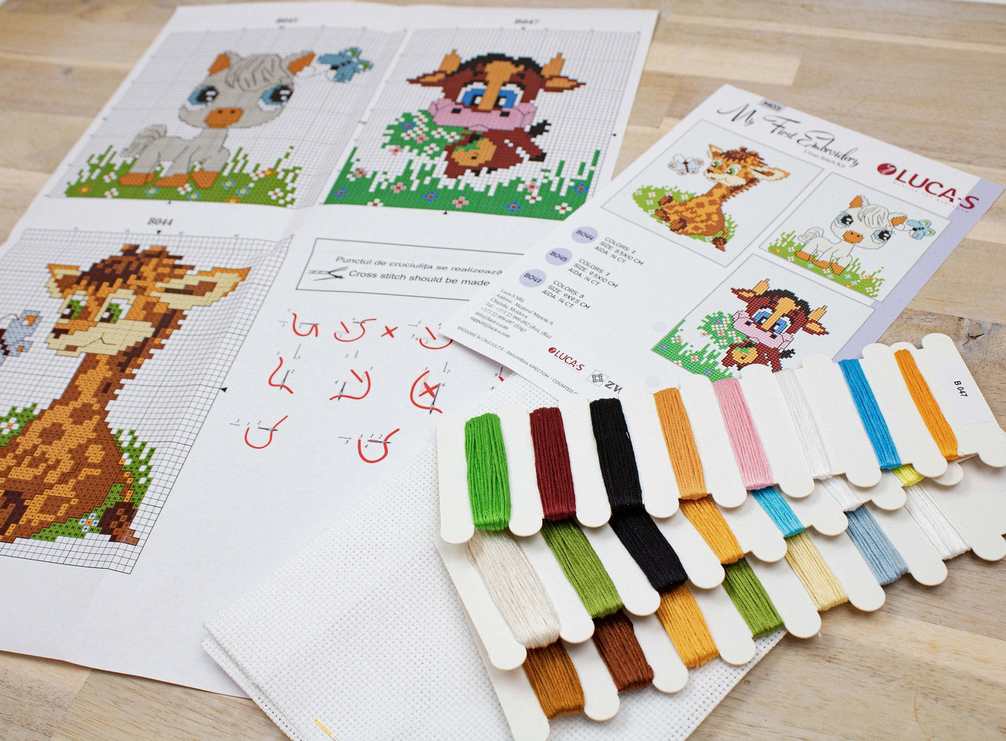 Set de brodat în cruciuliță Luca-S - Prima mea broderie