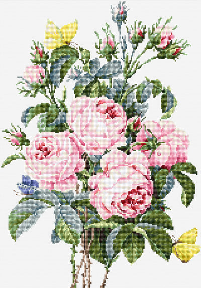 Set de brodat în cruciuliță Luca-S - B2373 Buchet cu trandafiri