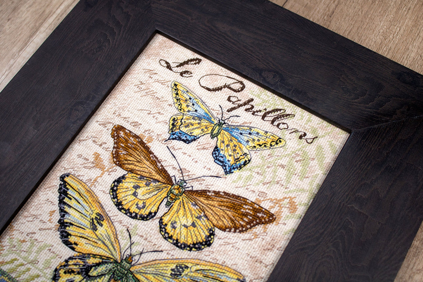 Cross Stitch Kit LetiStitch - Vintage Wings-Le Papillons - HobbyJobby