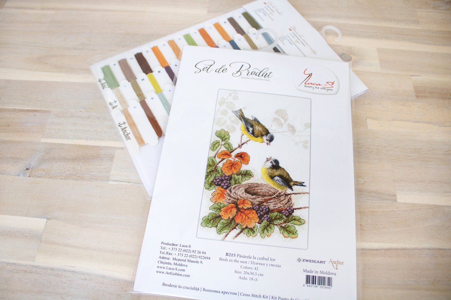 Набор для вышивки крестом Luca-S - B215 Птицы в гнезде