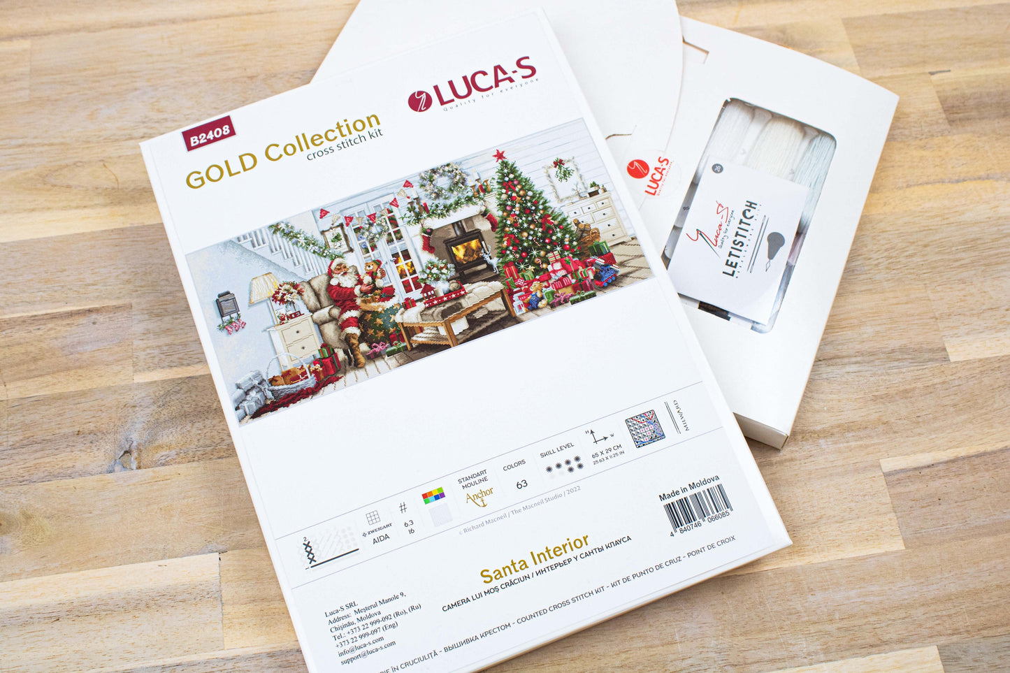Набор для вышивки крестом Luca-S GOLD - B2408 Комната Деда Мороза