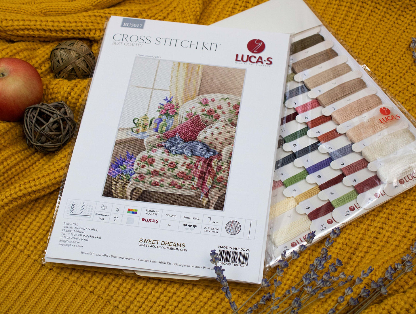 Set de brodat în cruciuliță Luca-S - BU5017 Vise plăcute