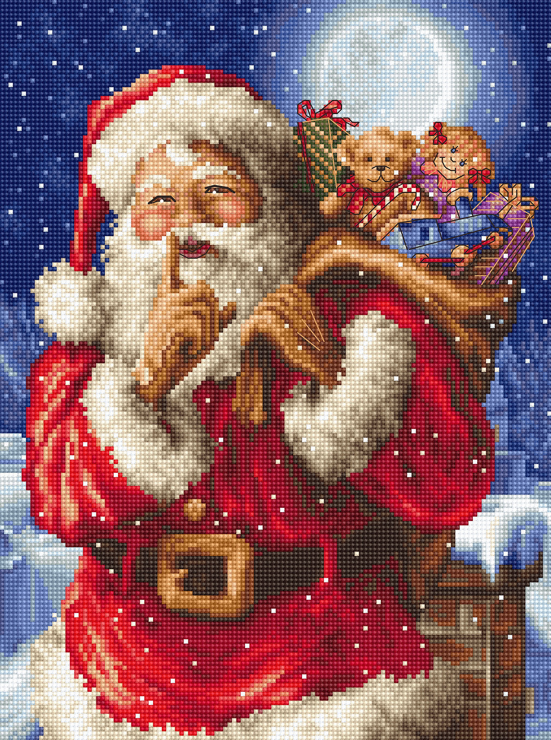 Cross Stitch Kit LetiStitch - Santa’s secret - HobbyJobby