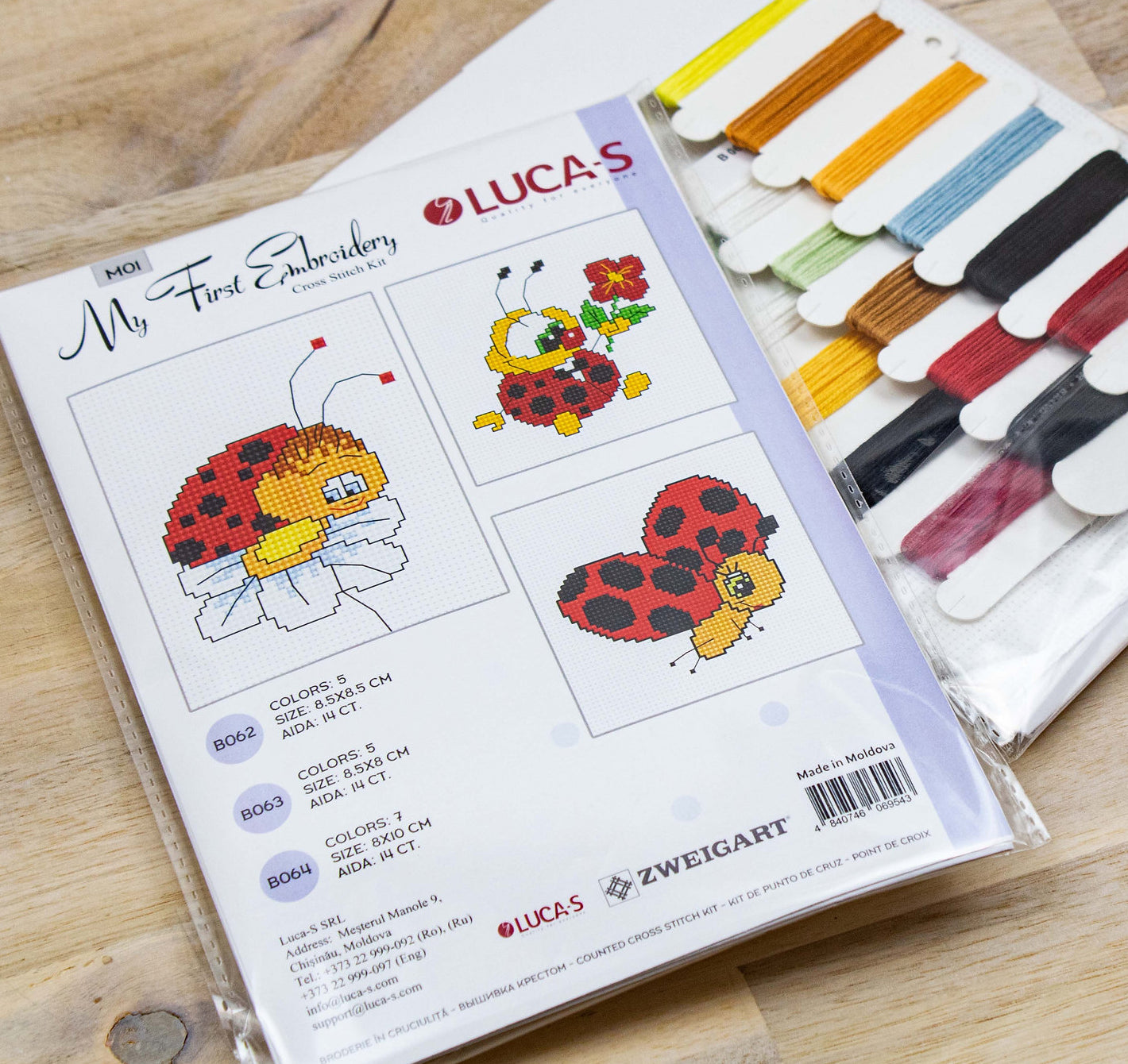 Set de brodat în cruciuliță Luca-S - Prima mea broderie