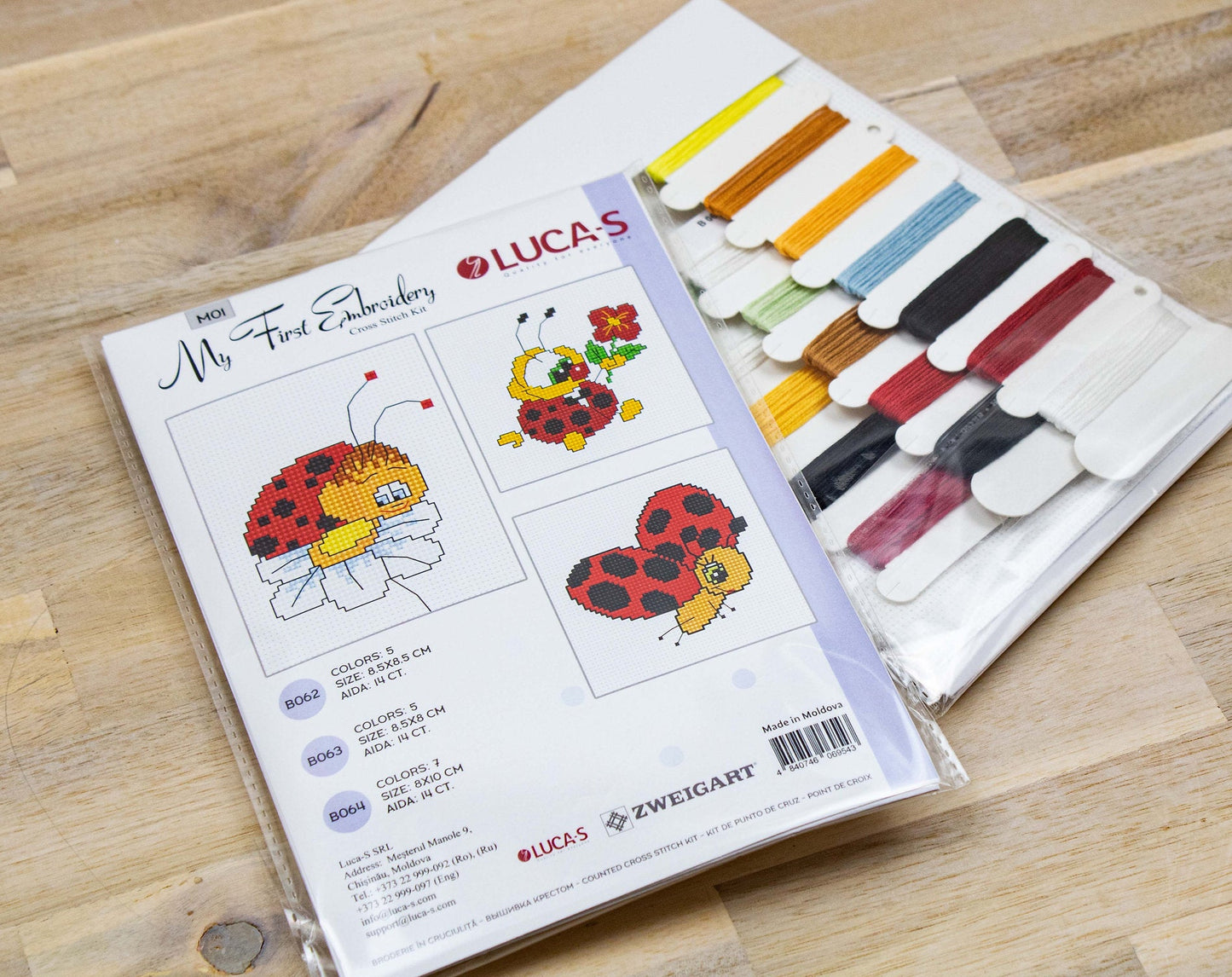 Set de brodat în cruciuliță Luca-S - Prima mea broderie