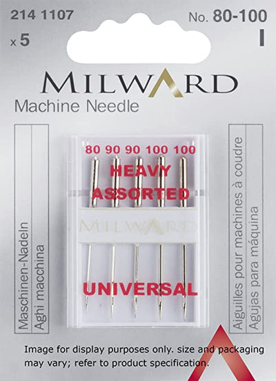Milward 10 Assorted Sewing Machine Needle 80/90/ 90/100/