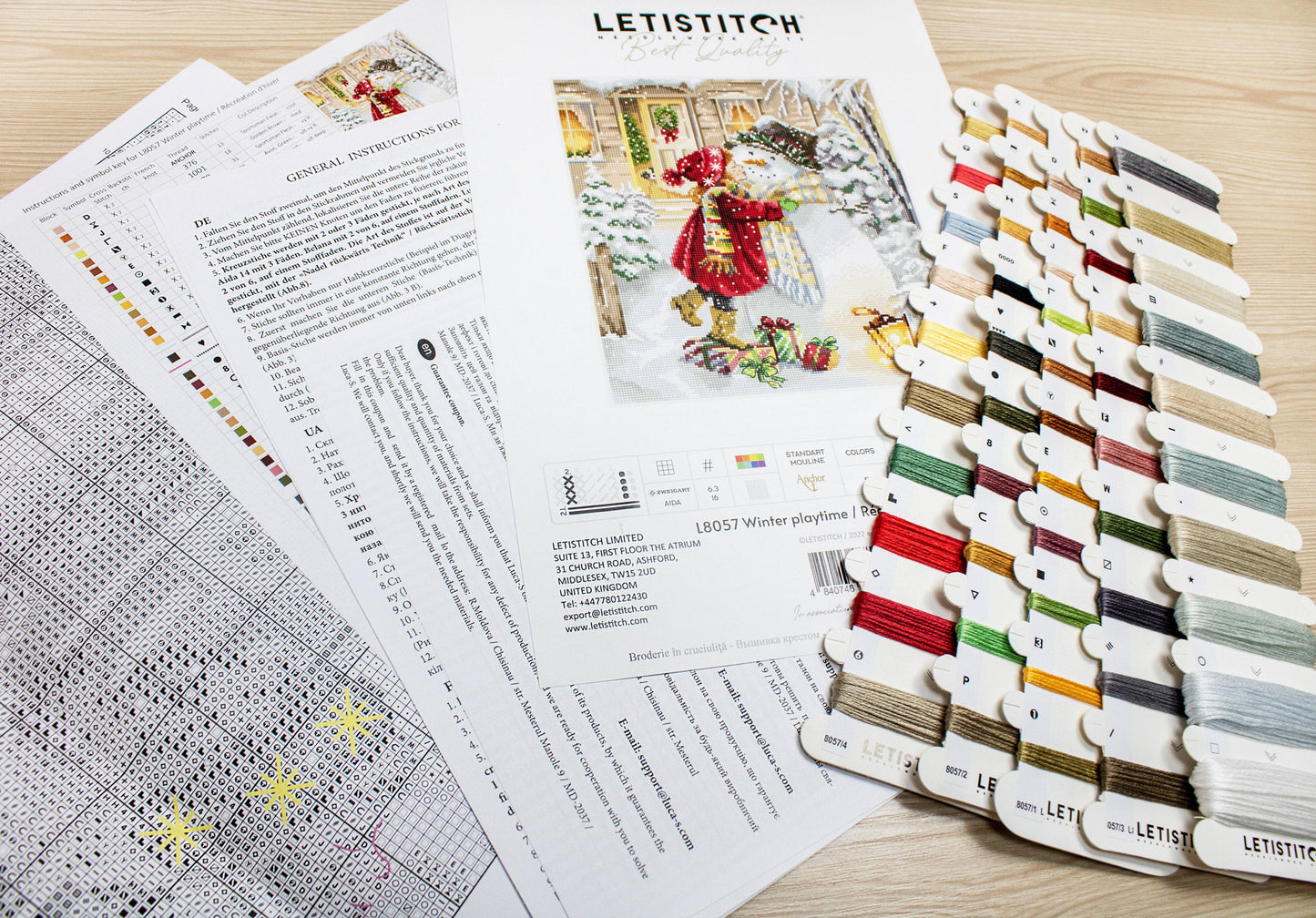 Набор для вышивки крестом LetiStitch - Зимние игры