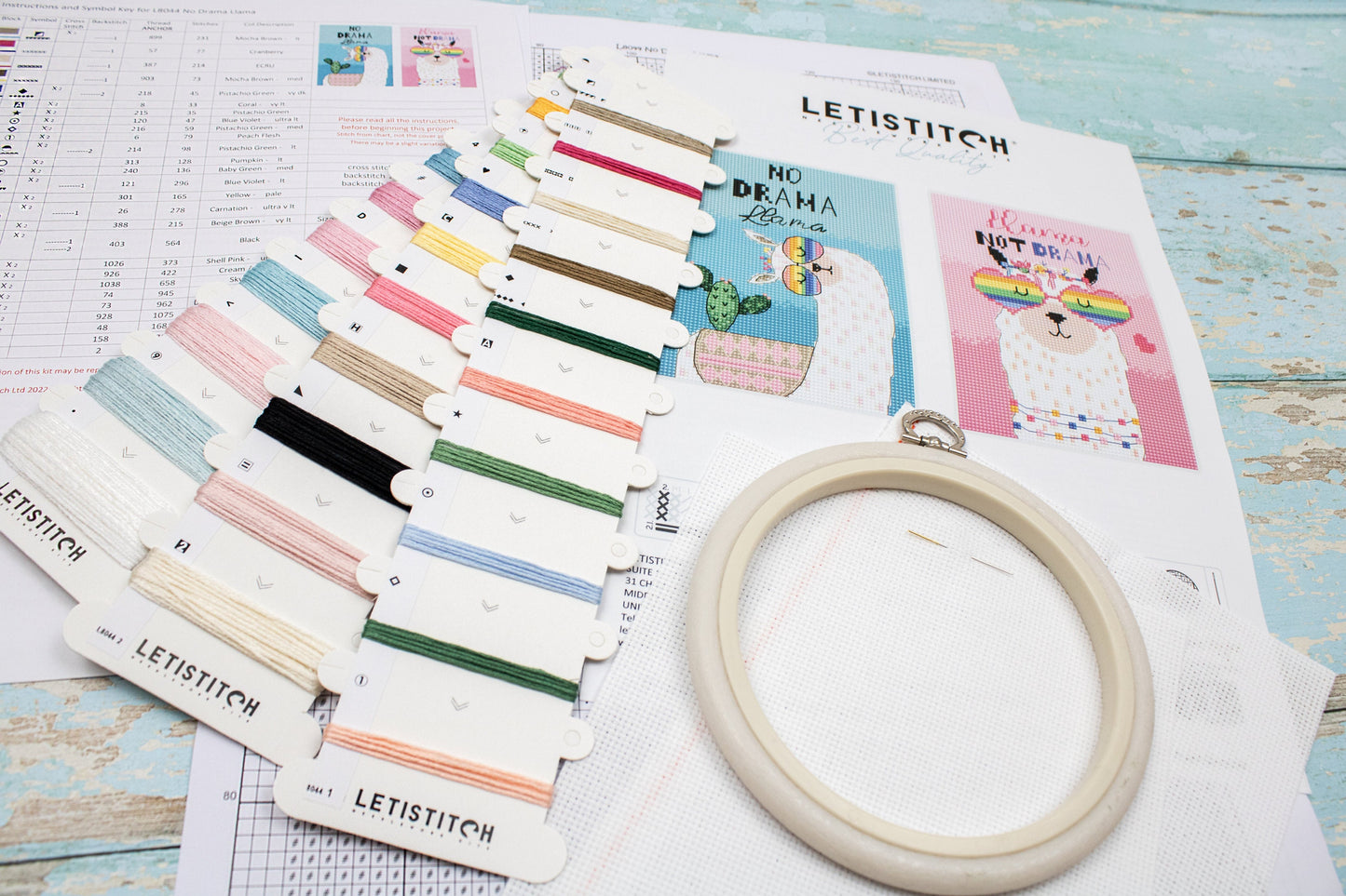 Набор для вышивки крестом LetiStitch - Лама без драмы