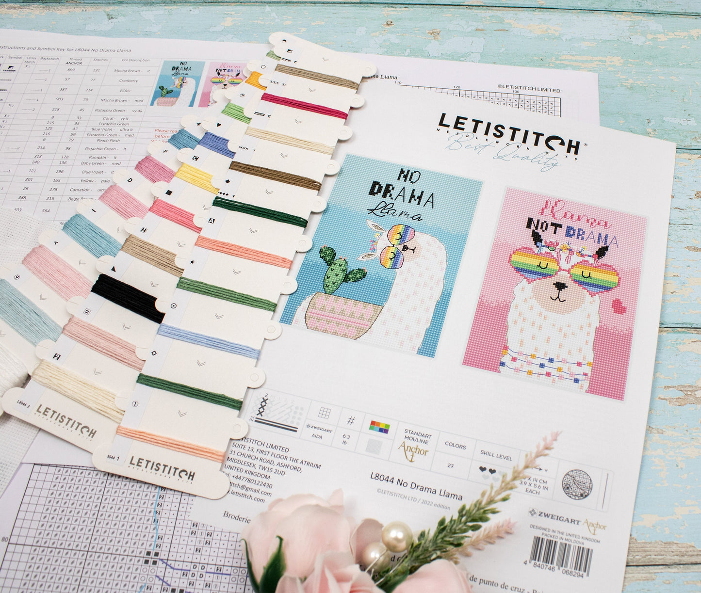 Набор для вышивки крестом LetiStitch - Лама без драмы
