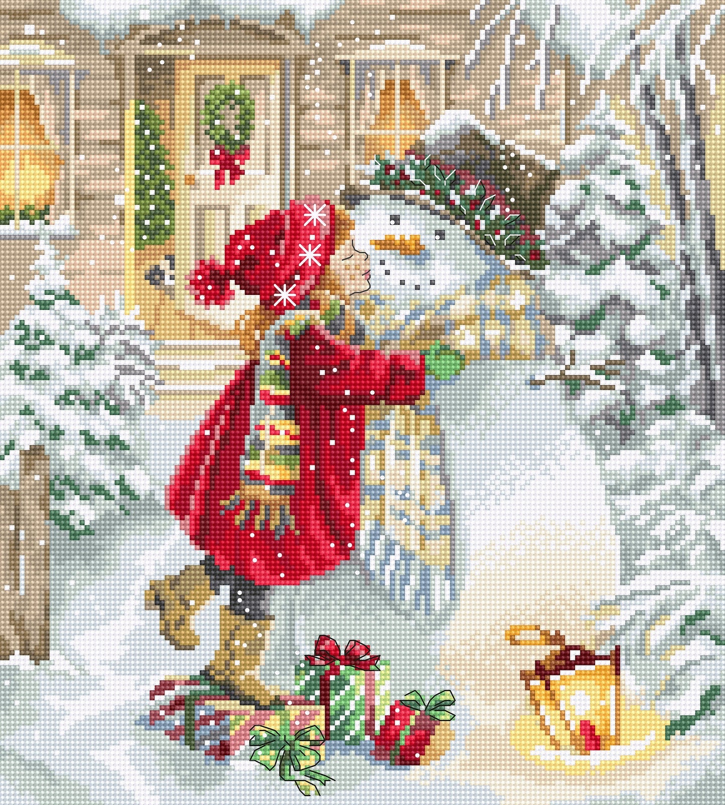 Набор для вышивки крестом LetiStitch - Зимние игры