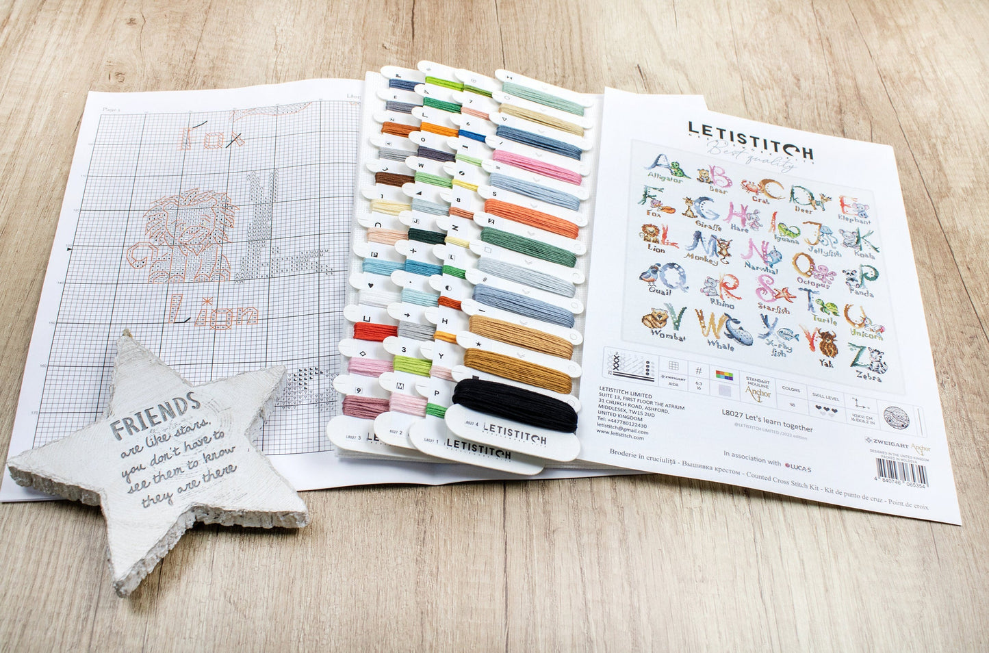 Cross Stitch Kit LetiStitch - Let's learn together - HobbyJobby