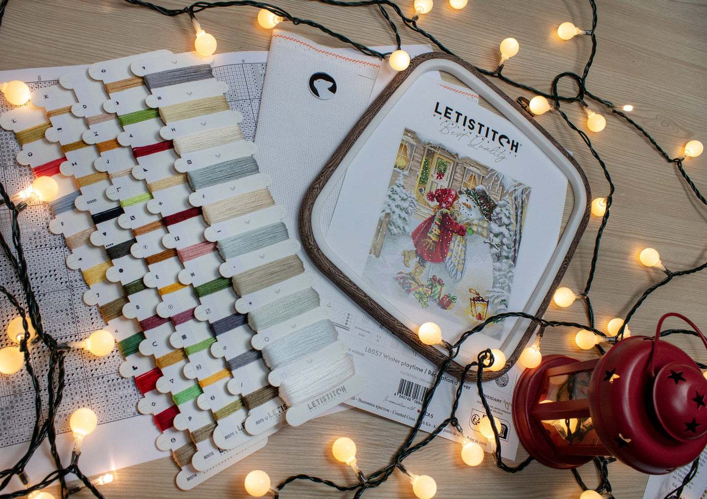 Набор для вышивки крестом LetiStitch - Зимние игры