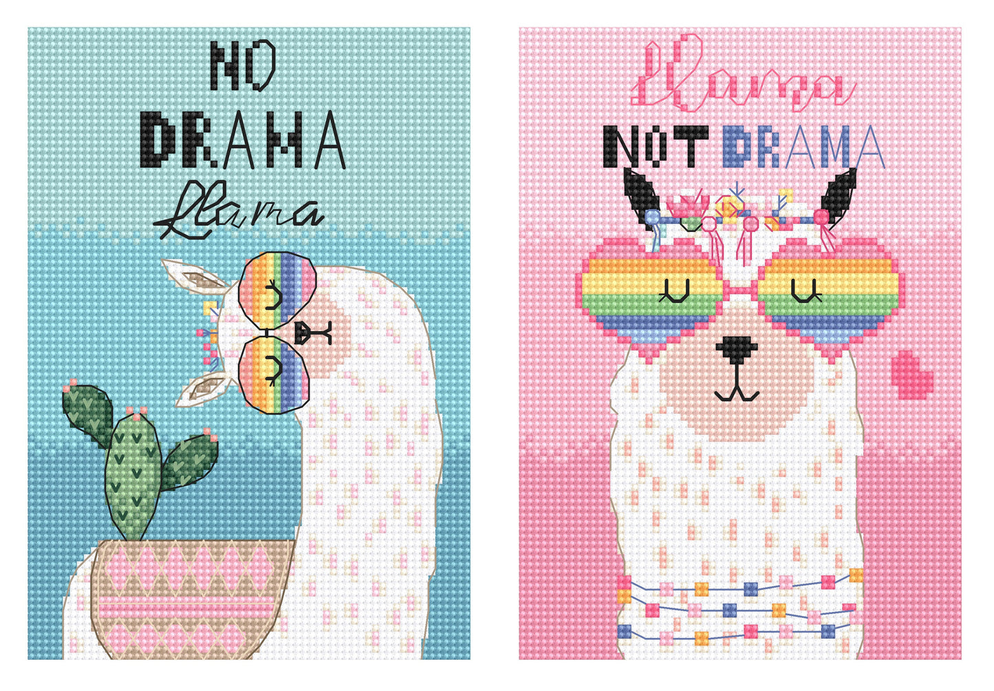 Набор для вышивки крестом LetiStitch - Лама без драмы