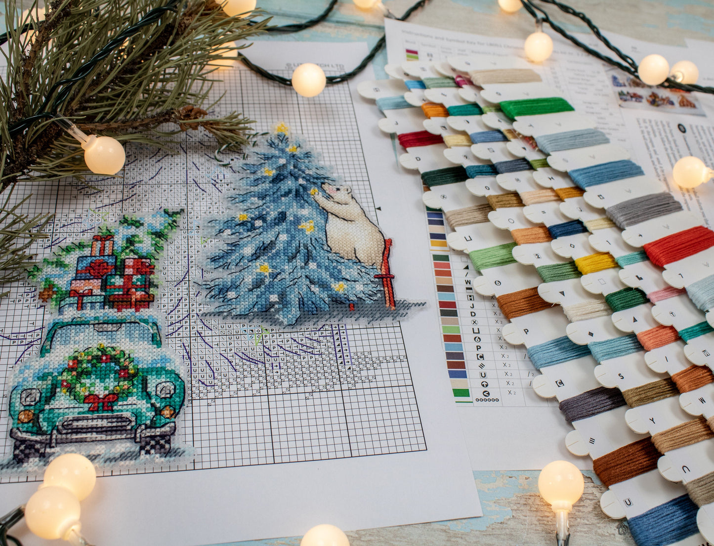 Набор для вышивания LETISTITCH - Christmas Ornaments kit №. 3 / из 7 шт.