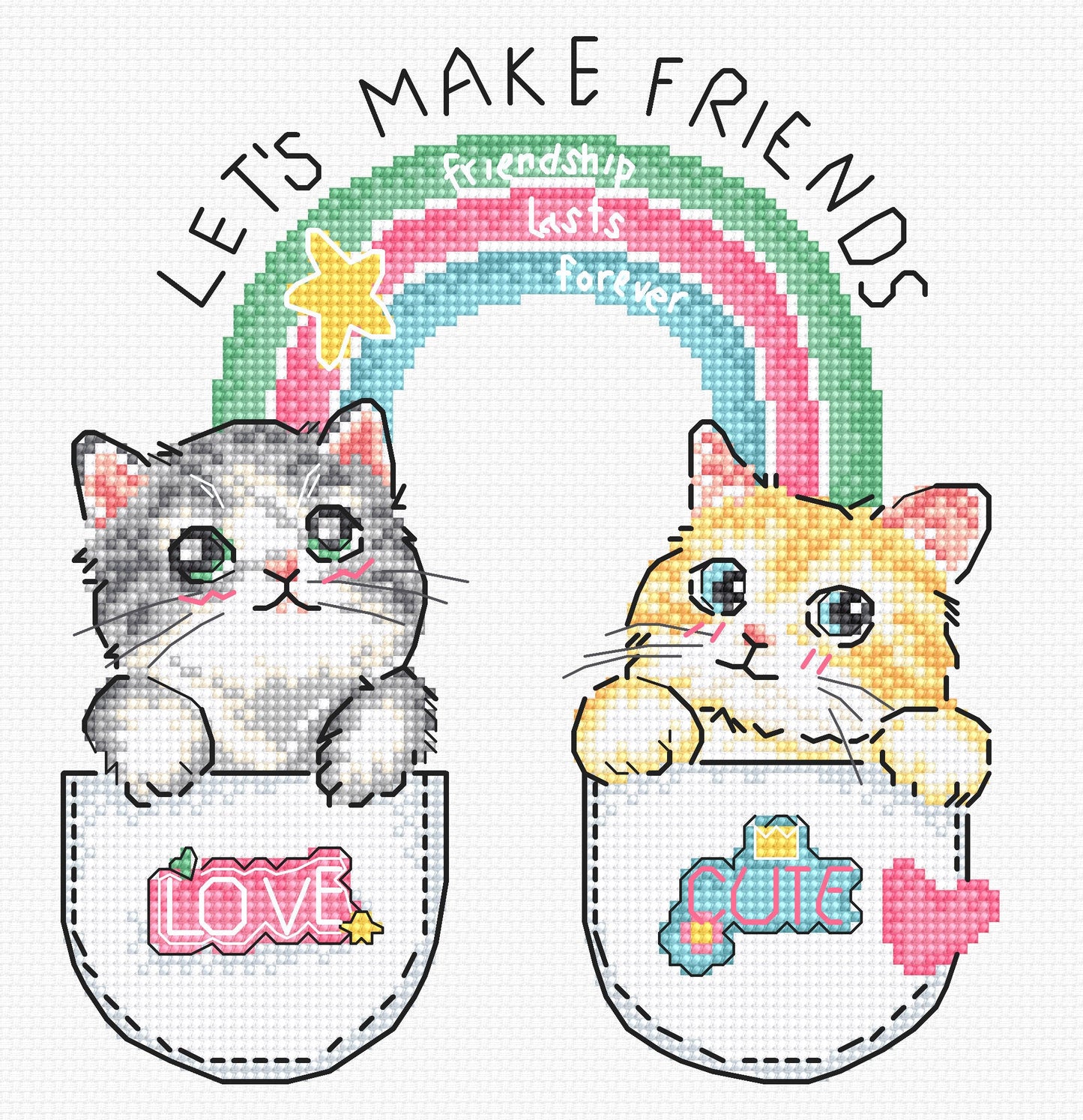 Набор для вышивки крестом Letistitch - Давай дружить!