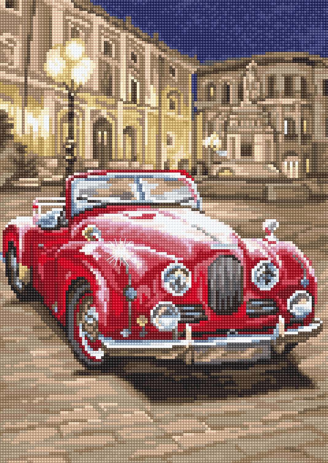 Набор для вышивки крестом Letistitch - Красная спортивная машина, L8034