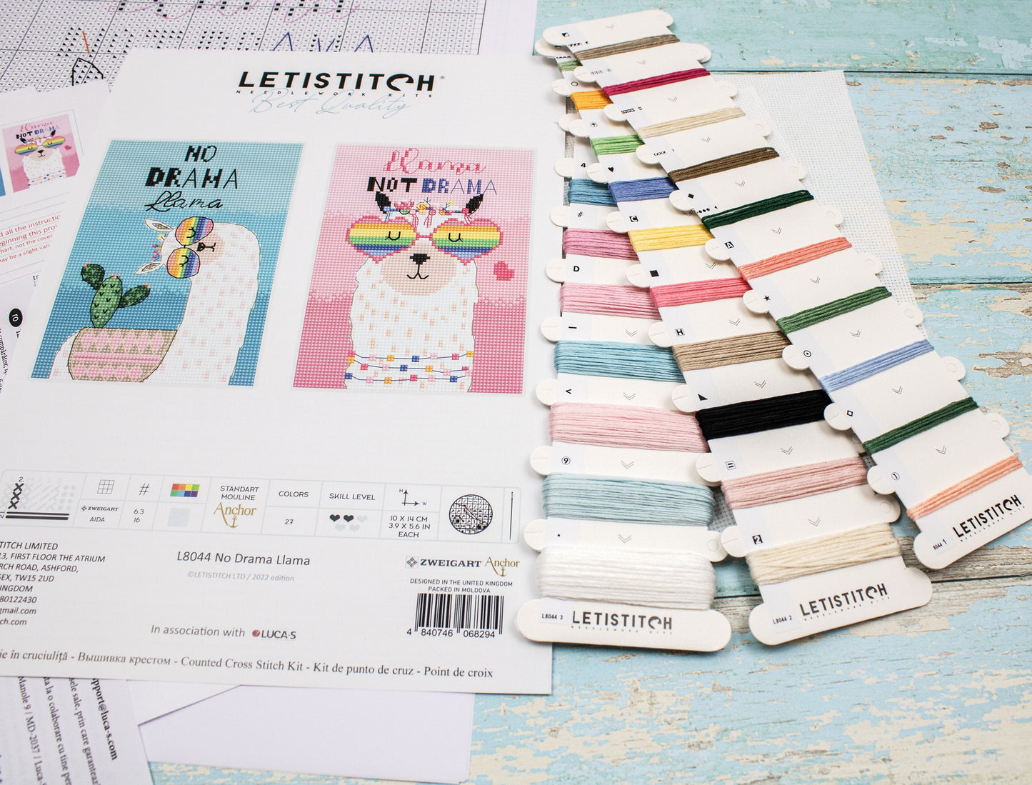 Набор для вышивки крестом LetiStitch - Лама без драмы