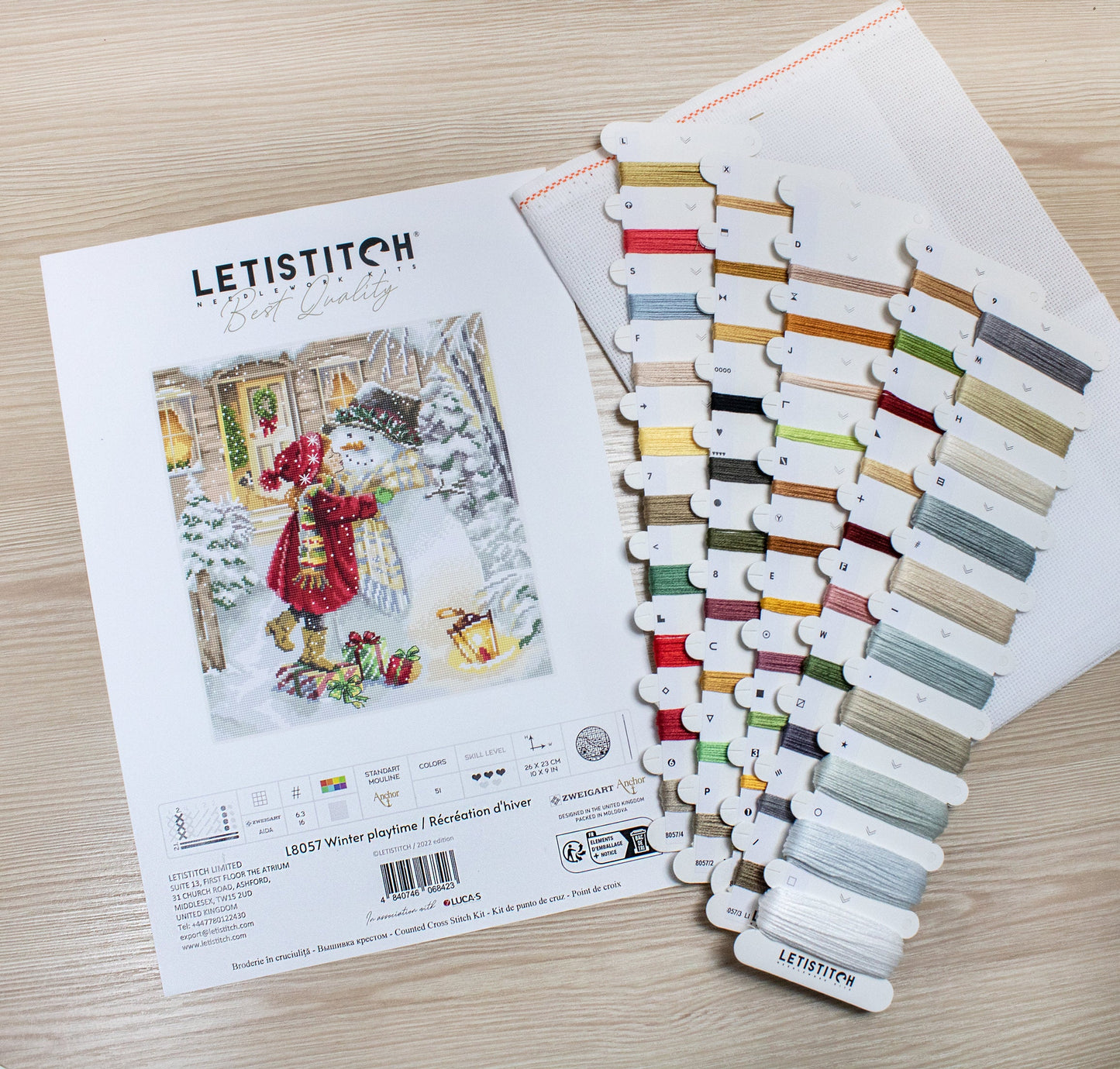 Набор для вышивки крестом LetiStitch - Зимние игры