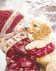 Set de pictură cu diamante înrămat LetiStitch - Puppy Love, 480-992