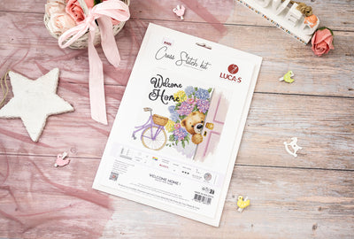 Set de brodat în cruciuliță Luca-S - Bine ați venit acasă!, B1433