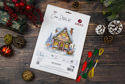 Set de brodat în cruciuliță Luca-S - Magazinul lui Moș Crăciun, B1435