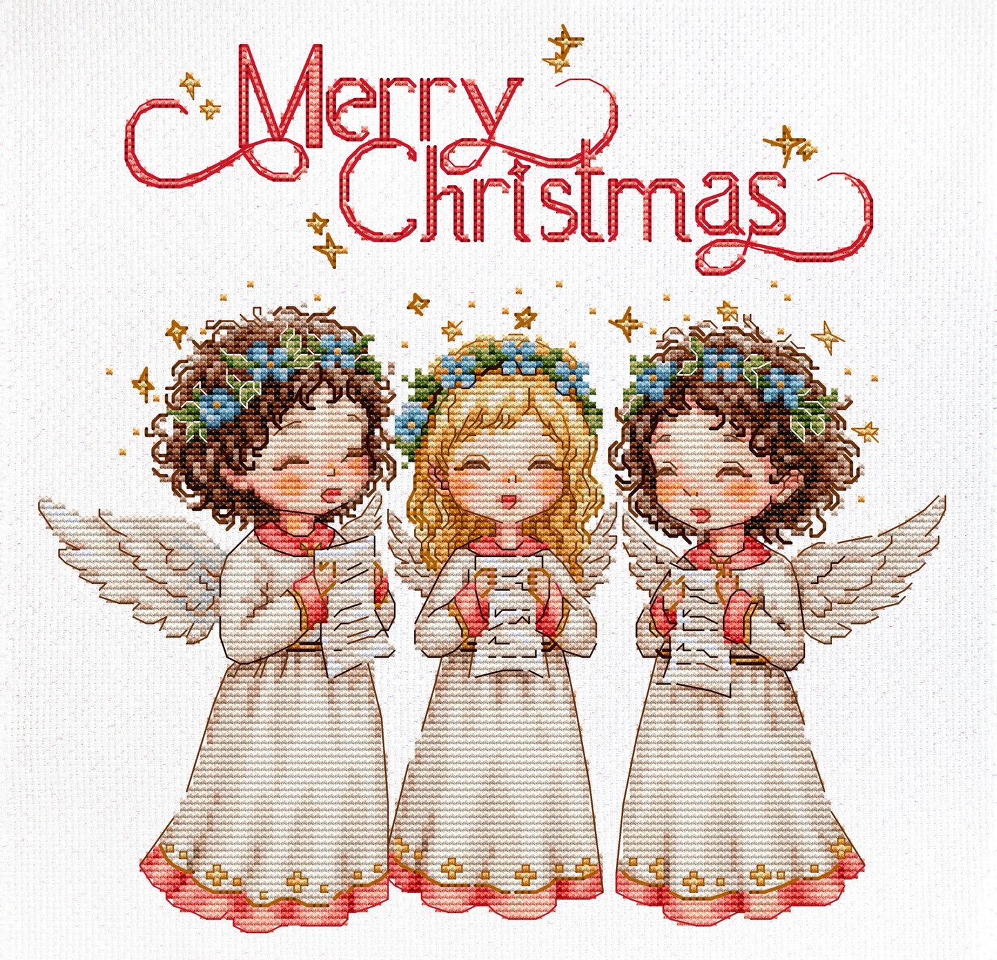 Set de brodat în cruciuliță Luca-S - Cîntec Îngeresc, B1437