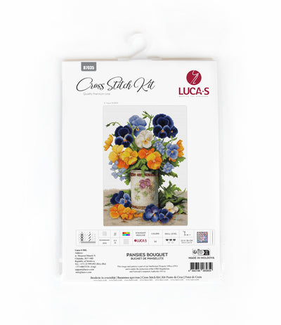 Set de brodat în cruciuliță Luca-S - Buchet de Panseluțe, B7035
