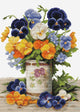 Set de brodat în cruciuliță Luca-S - Buchet de Panseluțe, B7035