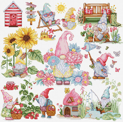 Set de brodat în cruciuliță Luca-S -  Povestea Gnomilor, B7060