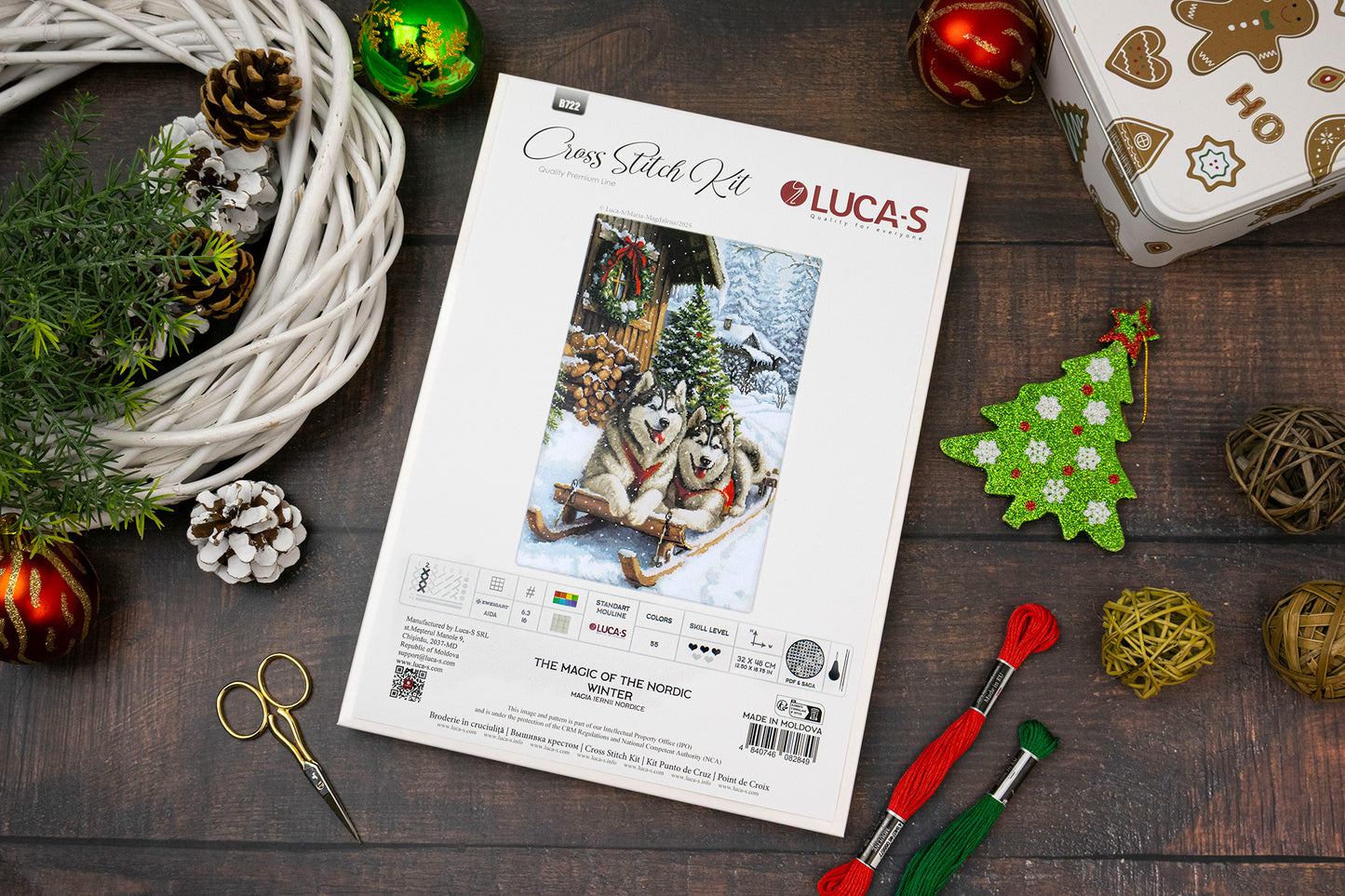 Set de brodat în cruciuliță Luca-S  - Magia Iernii Nordice, B722