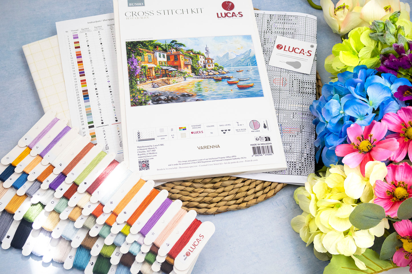 Set de brodat în cruciuliță Luca-S - Varenna, BU5083
