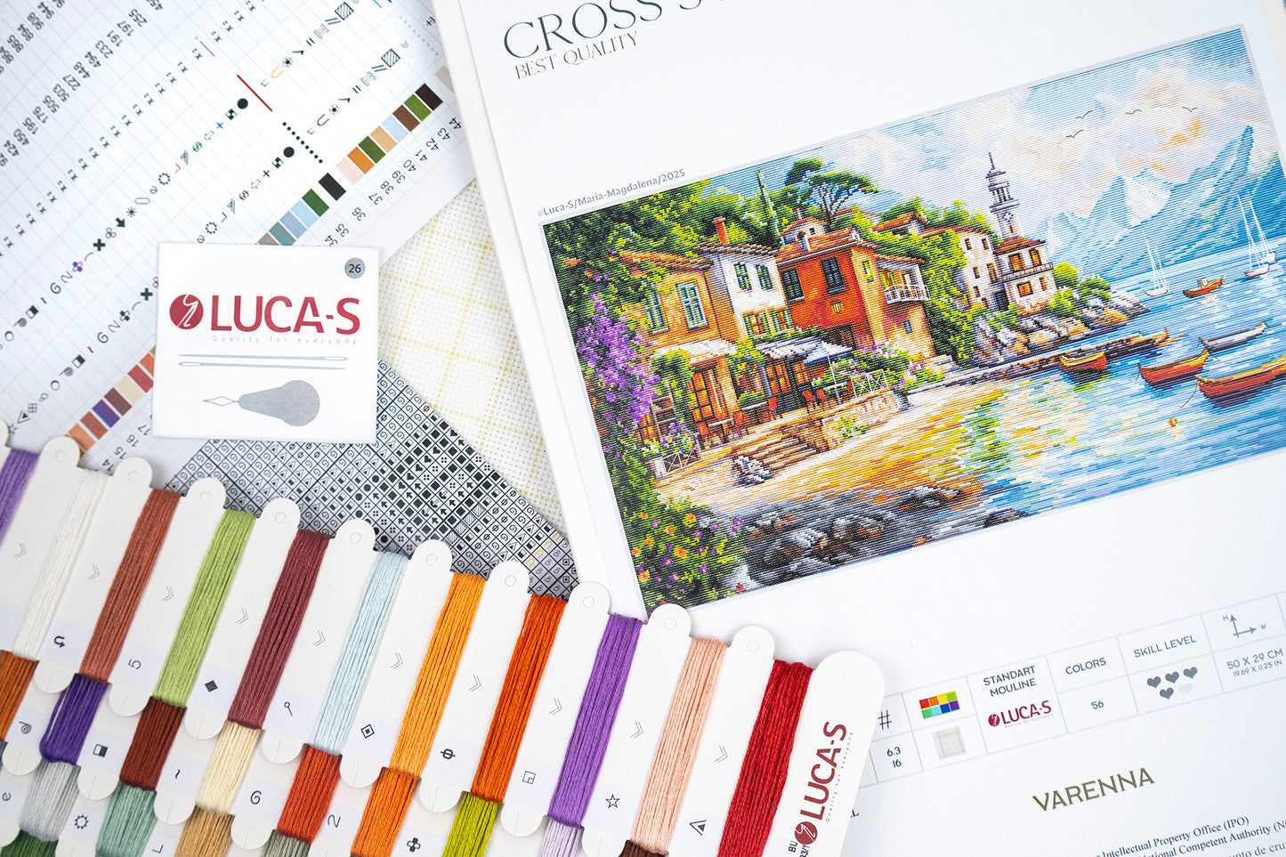 Set de brodat în cruciuliță Luca-S - Varenna, BU5083