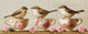 Set de brodat în cruciuliță Luca-S - Trei Păsărele Delicate, BU5092